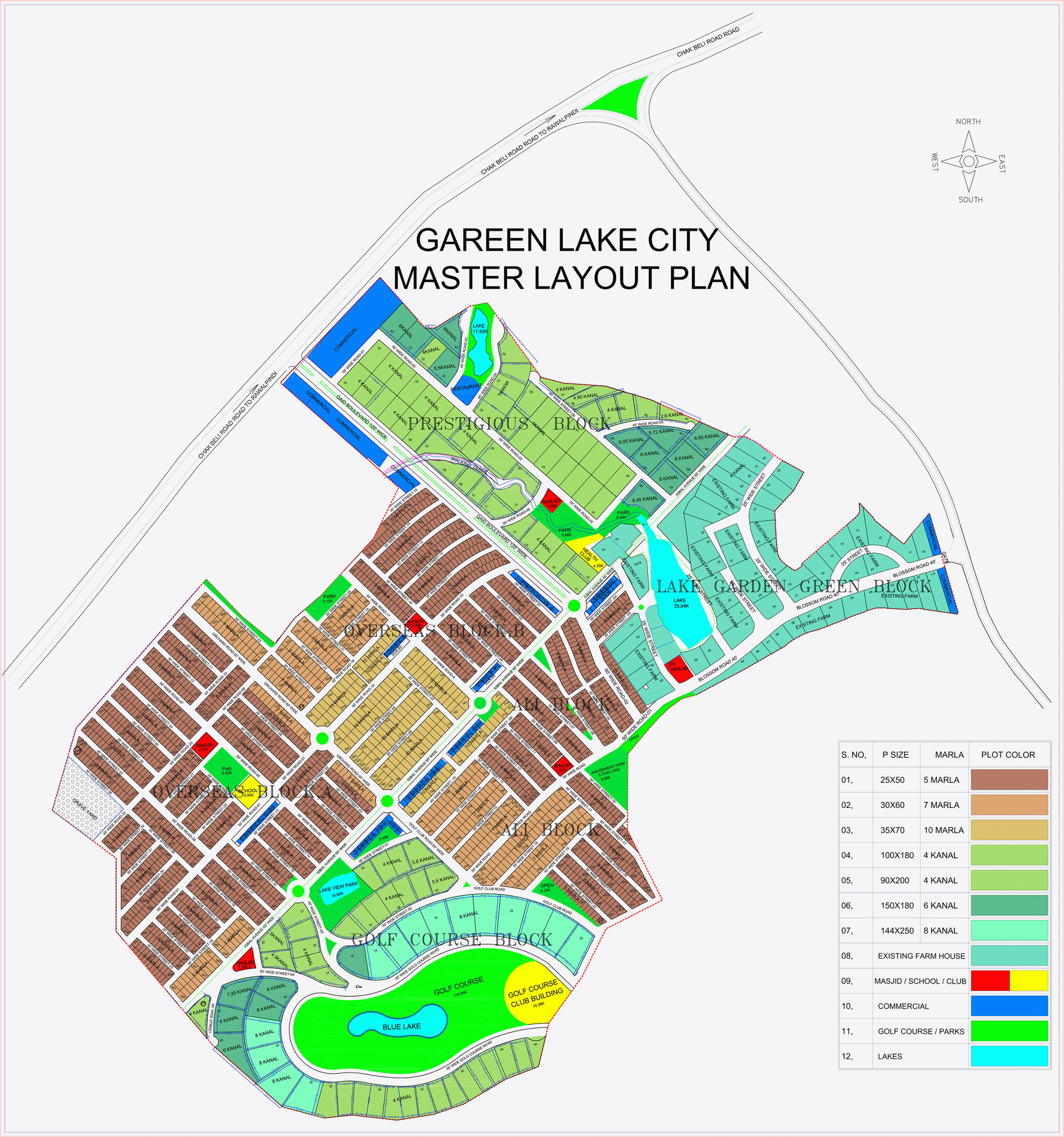 green lake city map